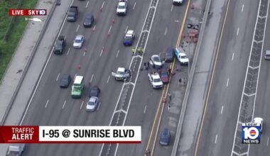I-95 pileup in Fort Lauderdale injures 3, creates major backup