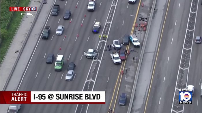 I-95 pileup in Fort Lauderdale injures 3, creates major backup