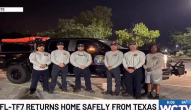 Tallahassee firefighters back home after deploying to Texas to support flood response efforts