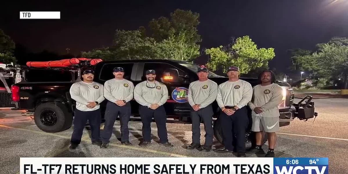Tallahassee firefighters back home after deploying to Texas to support flood response efforts