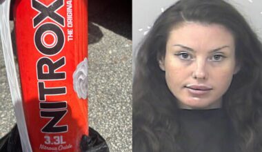 ‘Unruly’ Florida woman accused of huffing in ride-share arrested in police station employee parking spot