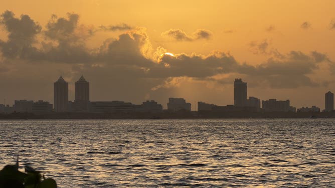 Saharan dust created a hazy sunrise over Miami Beach, Florida, on July 10, 2026.