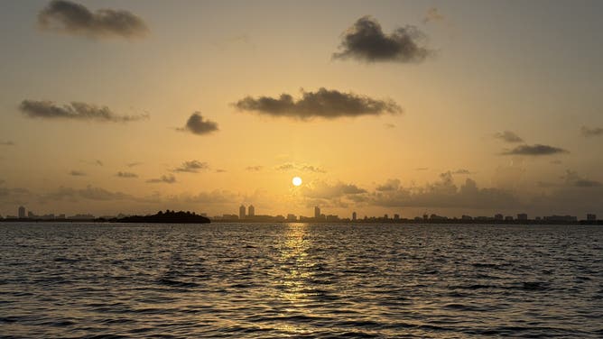 Saharan dust created a hazy sunrise over Miami Beach, Florida, on July 10, 2026.