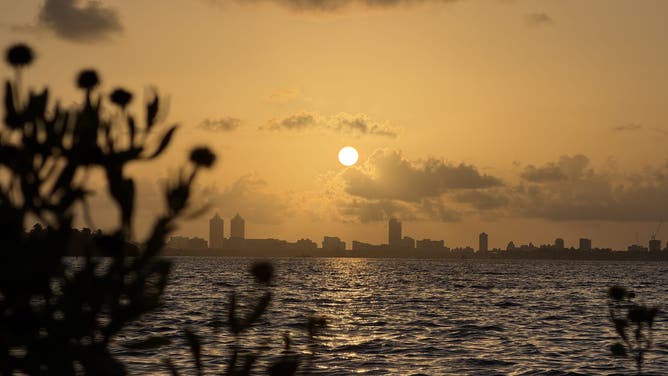 Saharan dust created a hazy sunrise over Miami Beach, Florida, on July 10, 2026.
