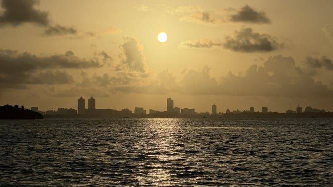 Saharan dust created a hazy sunrise over Miami Beach, Florida, on July 10, 2026.