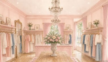 Rendering of the LoveShackFancy boutique opening at Hyde Park Village in Tampa, featuring the brand