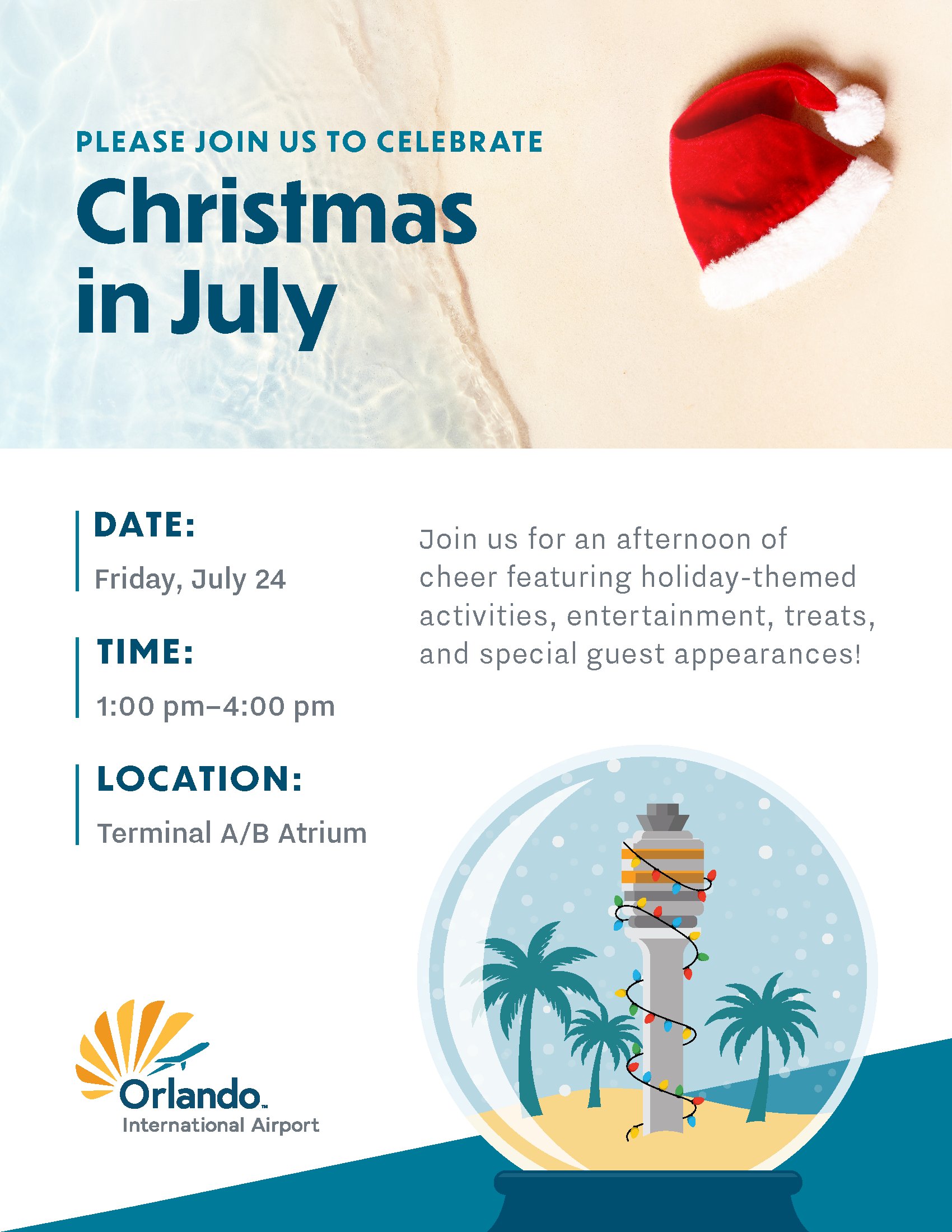 Celebrate 'Christmas in July' at Orlando International Airport This Week