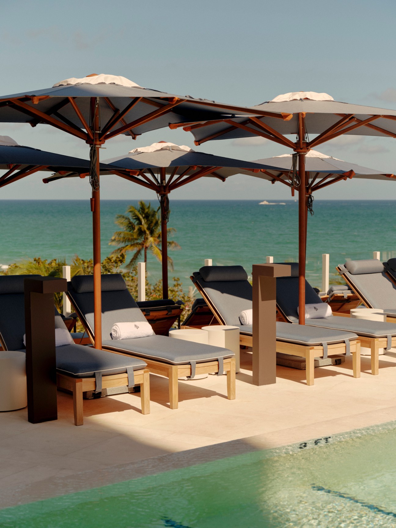 Ocean sundeck at Four Seasons Fort Lauderdale with infinity pool overlooking the Atlantic