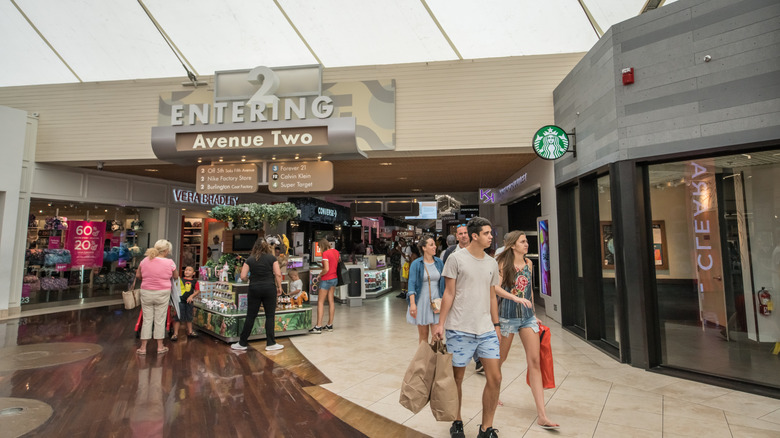 People shopping inside of Sawgrass Mills Mall