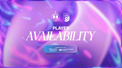 Player availability report, presented by Orlando Health Jewett Orthopedic Institute: Orlando Pride vs Chicago Stars FC