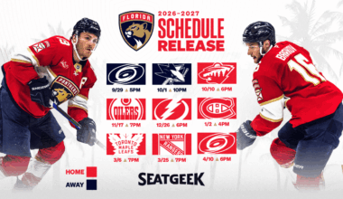Florida Panthers Announce 2026-27 Regular Season Schedule