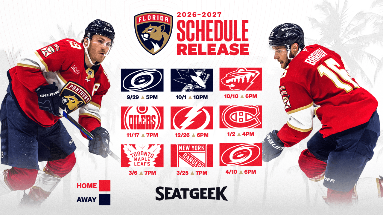 Florida Panthers Announce 2026-27 Regular Season Schedule