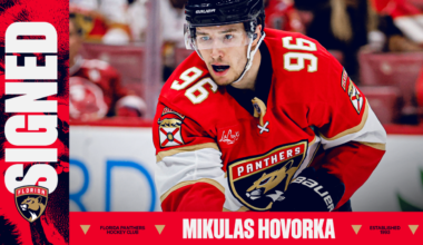Florida Panthers Agree to Terms with Defenseman Mikulas Hovorka on a One-Year, Two-Way Contract