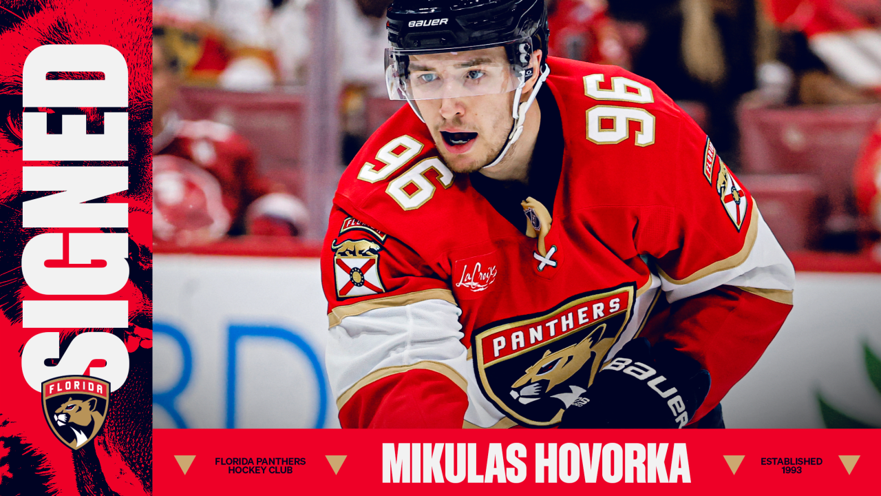 Florida Panthers Agree to Terms with Defenseman Mikulas Hovorka on a One-Year, Two-Way Contract