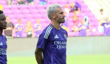 Antoine Griezmann will make his MLS regular-season home debut for Orlando City on Saturday night. (File photo)