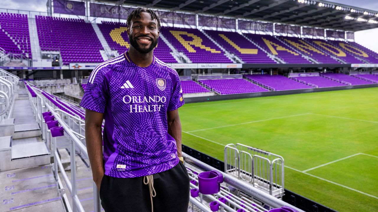 Forward Daryl Dike, 26, has signed back with Orlando City. (Photo courtesy of Orlando City Soccer/Mark Thor)