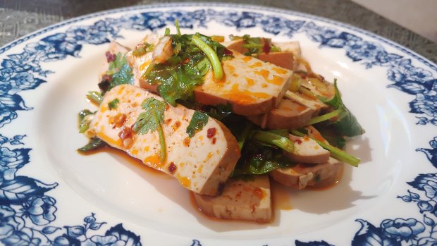 Spicy dry tofu from Spicy Girl on I-Drive, a cold app with hot flavor! (Amy Drew Thompson/Orlando Sentinel)