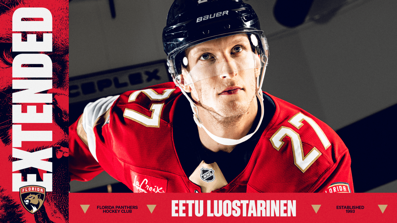 Florida Panthers Agree to Terms with Forward Eetu Luostarinen on Eight-Year Contract Extension