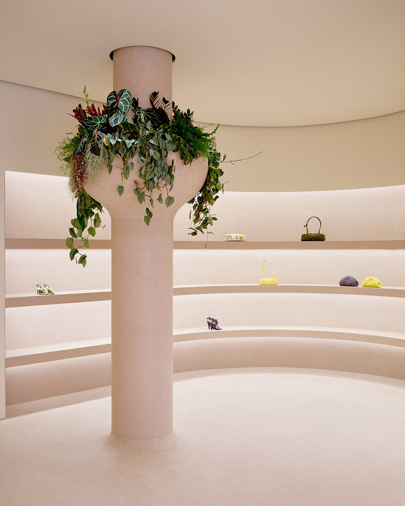 pink mosaic flows across every surface at alaïa's first miami boutique - 7