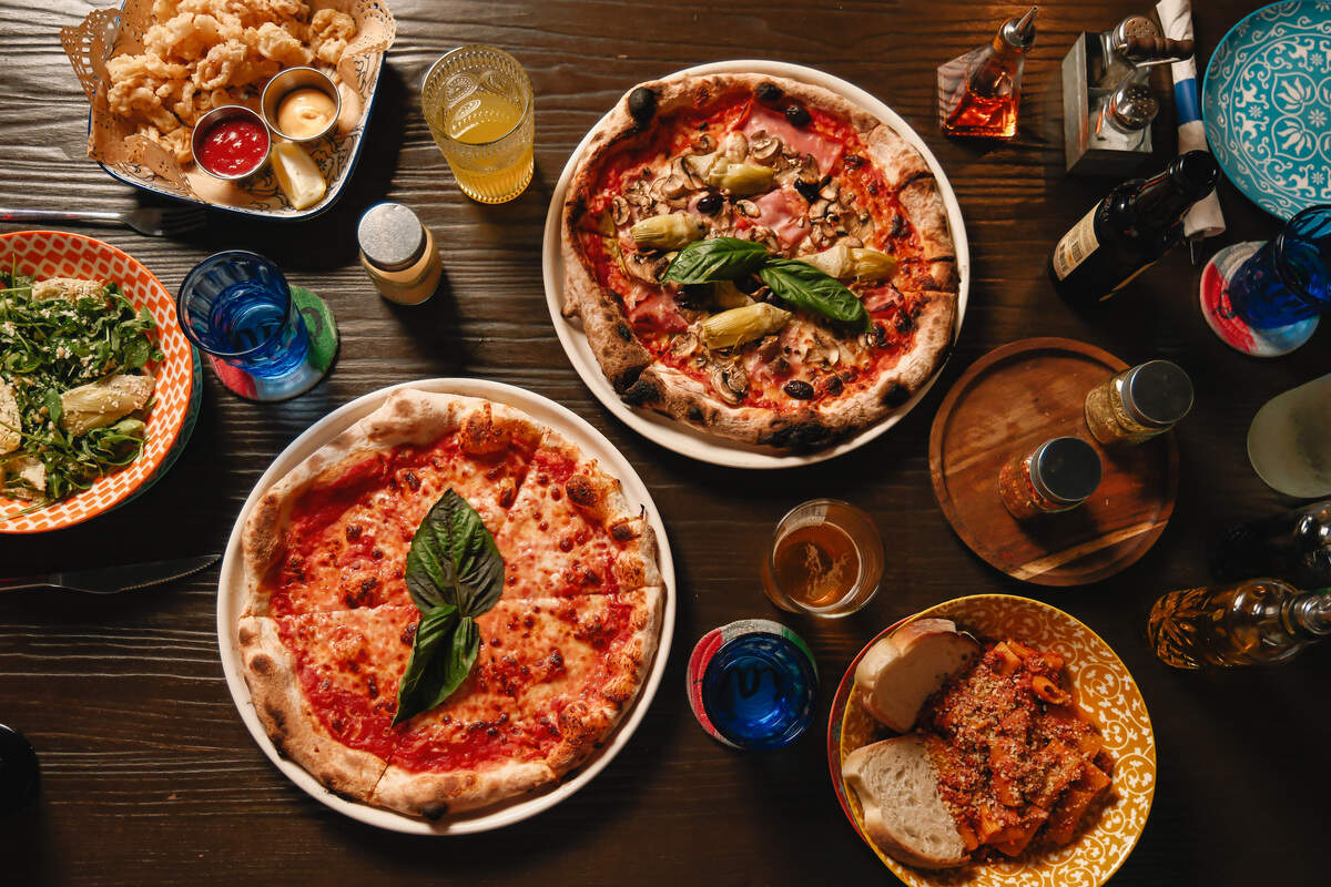 Pizzas at Giotto Italian restaurant in Miami