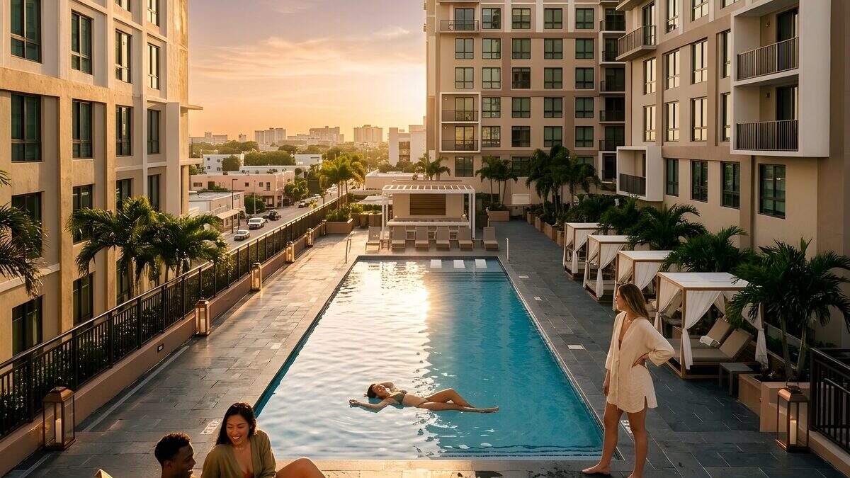 Architectural rendering of one of the two pools planned for SOMI Walk, a luxury tower for UM students. Architectural rendering of one of the two pools planned for SOMI Walk, a luxury tower for UM students.