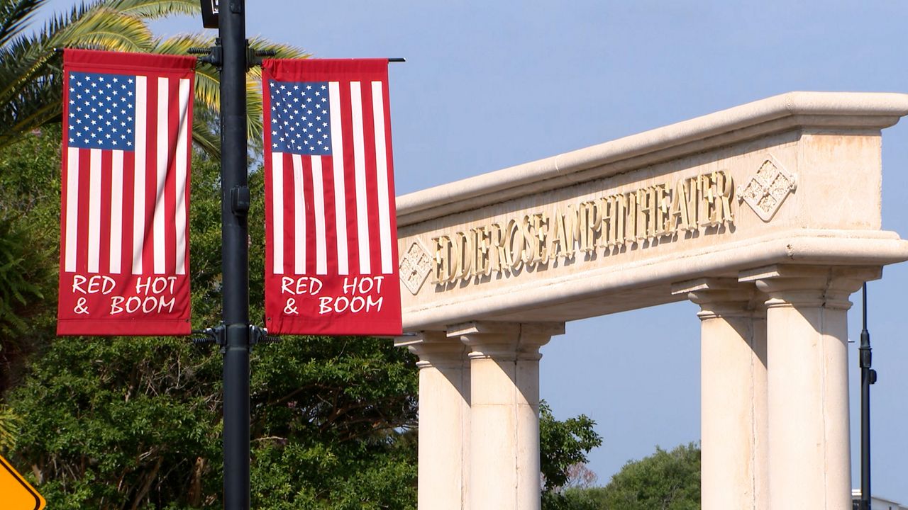 Red Hot & Boom flags at Cranes Roost Park