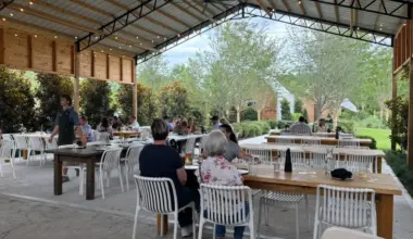 The Roost's covered dining area