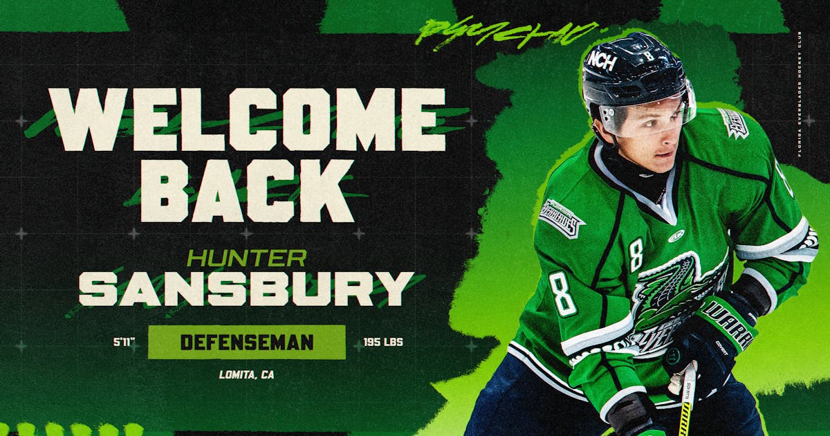 Florida Everblades | FLORIDA SIGNS DEFENSEMAN HUNTER SANSBURY