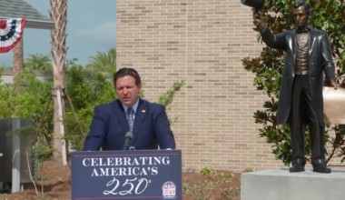Gov. DeSantis introduces Abraham Lincoln statue in Central Florida as part of state's celebrations for America250