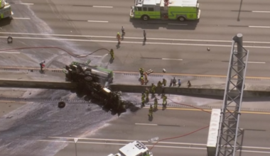 Driver dead after truck accident on Florida's Turnpike causing all lanes to shut down, officials say