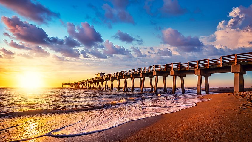 The fishing pier at Venice, Florida.