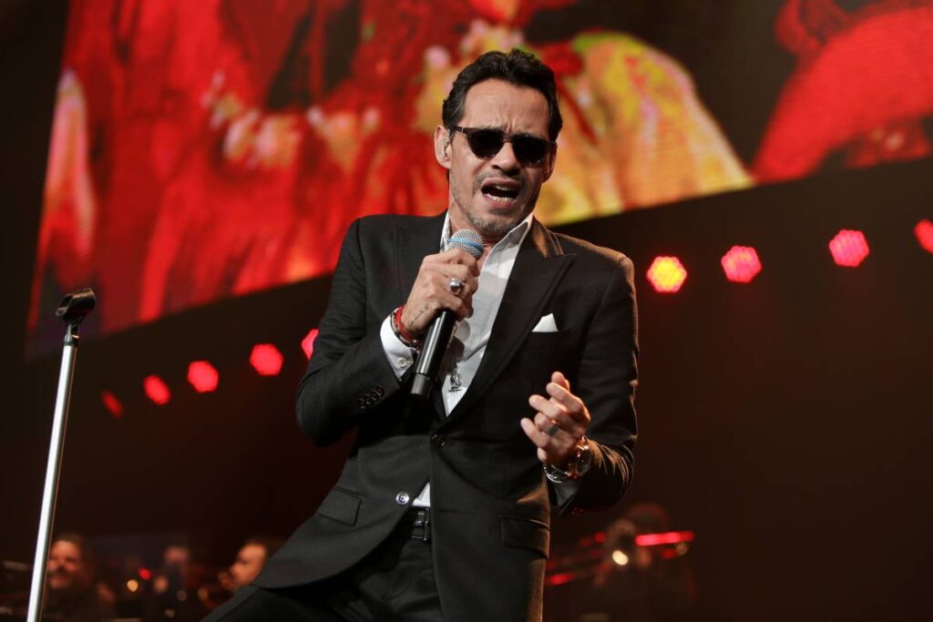 UNIONDALE, NY - FEB 23: Singer Marc Anthony performs in concert at NYCB Live, Home of the Nassau Veterans Memorial Coliseum on February 23, 2019 in Uniondale, New York.