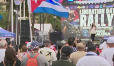 Cuban Americans gather in Little Havana to mark the 5th anniversary of July 11 protests on the island