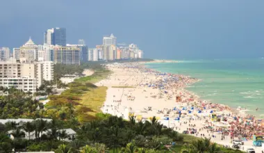 Aerial photo of people sitting on South Beach