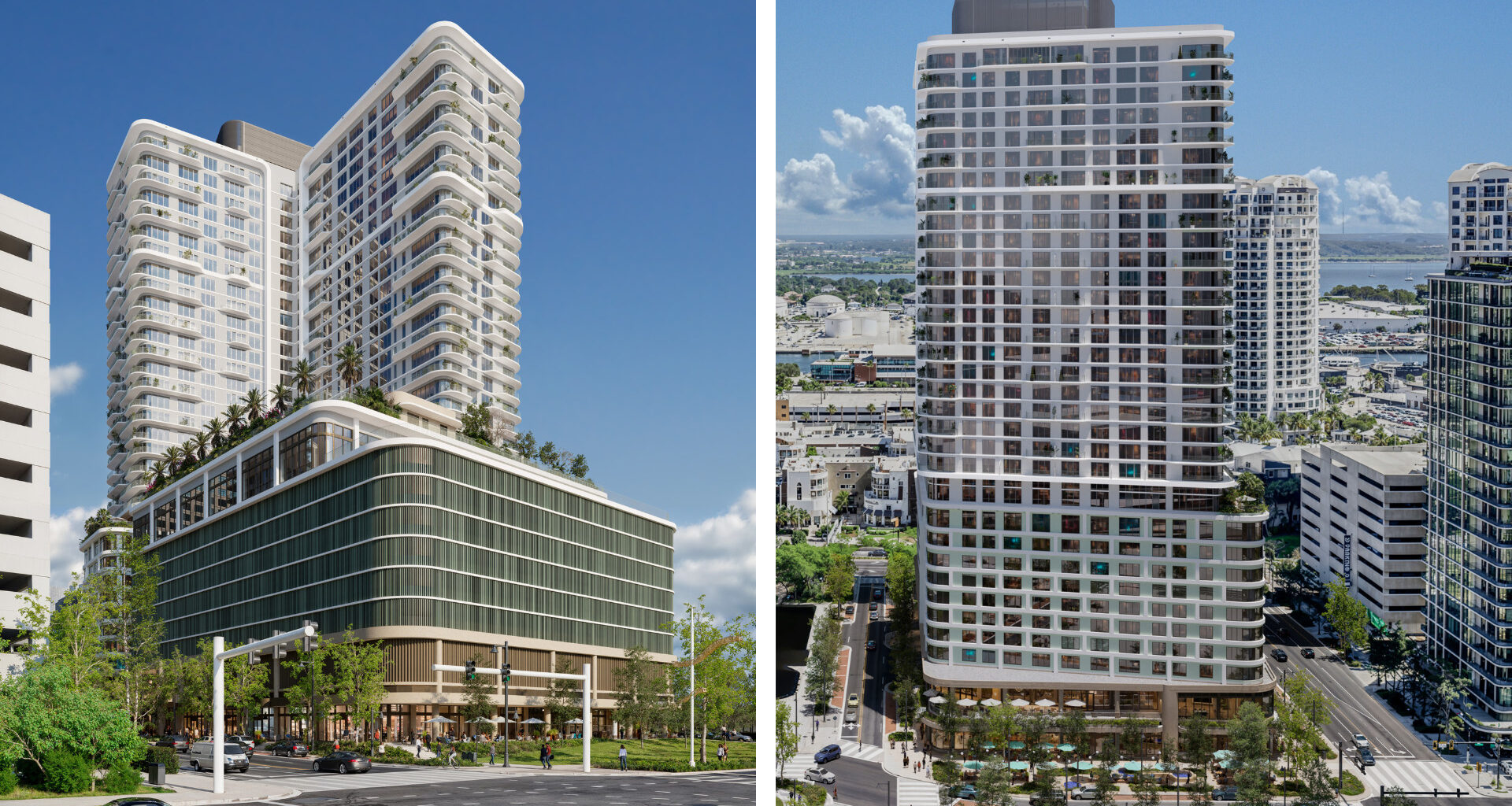 Rendering of a luxury tower
