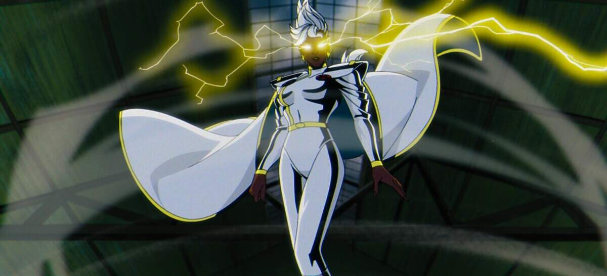 A still image of Storm in the new Disney+ series X-Men ‘97.