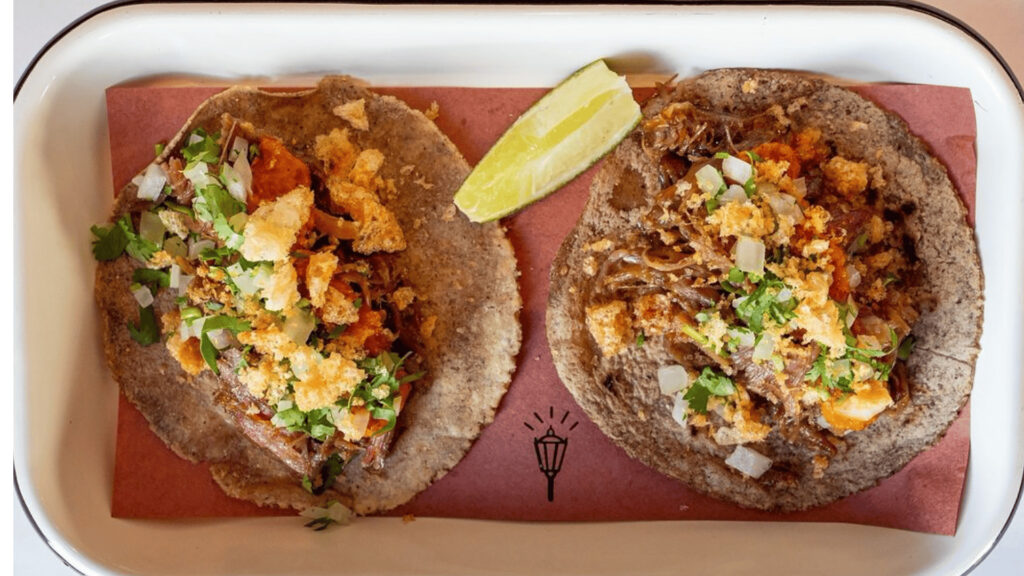 A plate of tacos