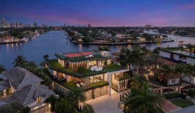 $55M waterfront mansion comes with rooftop pickleball court
