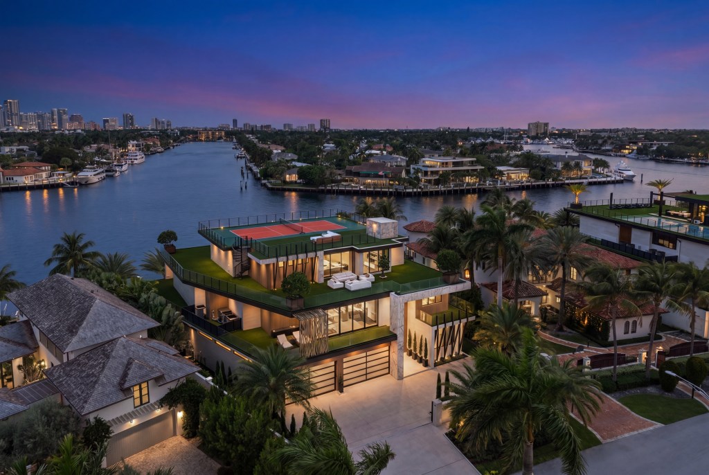 $55M waterfront mansion comes with rooftop pickleball court