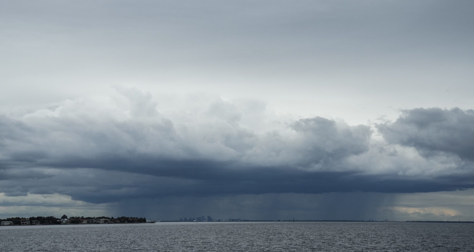 thunderstorm seen moving Tampa distance St Petersburg