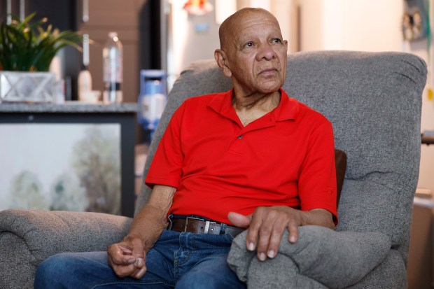 Victor Sierra, at his apartment in The Enclave at Canopy Park, on Monday, July 13, 2026. Six seniors, who have been living in some pretty horrible conditions due to lack of money, are among the first residents of this new affordable housing complex. (Ricardo Ramirez Buxeda/ Orlando Sentinel)