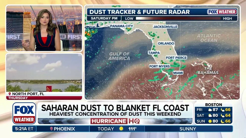 Massive Saharan dust plume spreads across Florida, Gulf Coast to send temperatures soaring | Latest Weather Clips