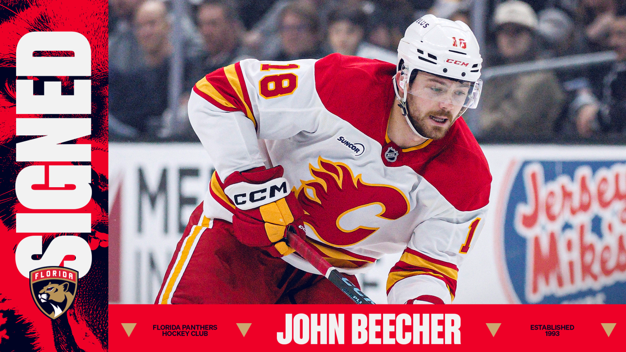 Florida Panthers Agree to Terms with Forward John Beecher on a One-Year, Two-Way Contract