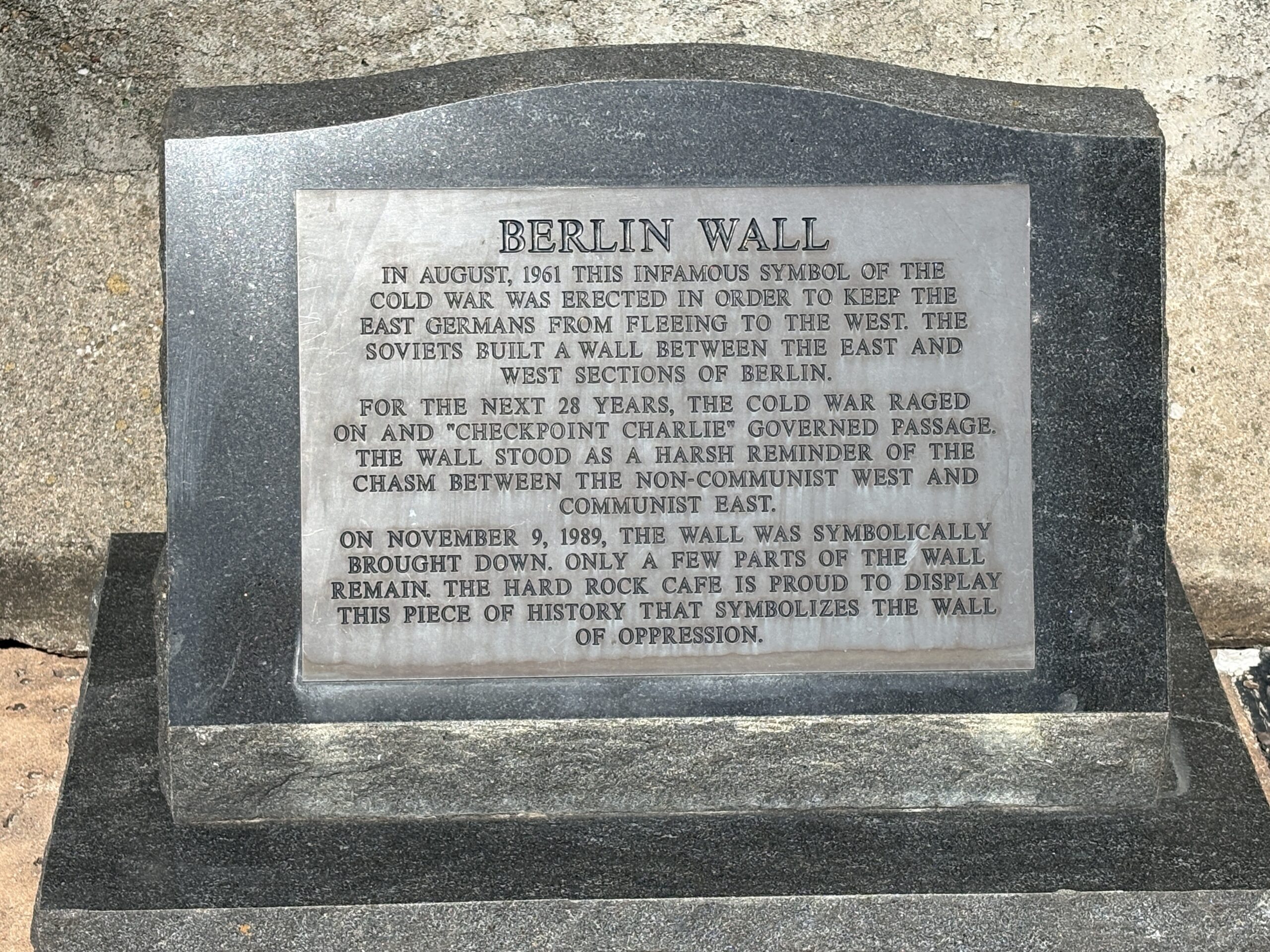 Berlin Wall Piece Moved to New Location at Universal Orlando Hard Rock Cafe
