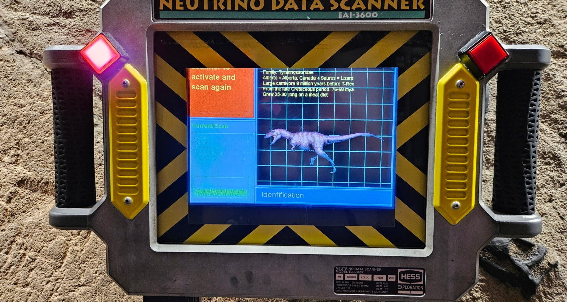 Another interactive element in the Jurassic Park Discovery Center at Universal Islands of Adventure has been removed. The interactive scanners on the rock wall are gone.