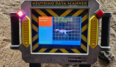 Another interactive element in the Jurassic Park Discovery Center at Universal Islands of Adventure has been removed. The interactive scanners on the rock wall are gone.