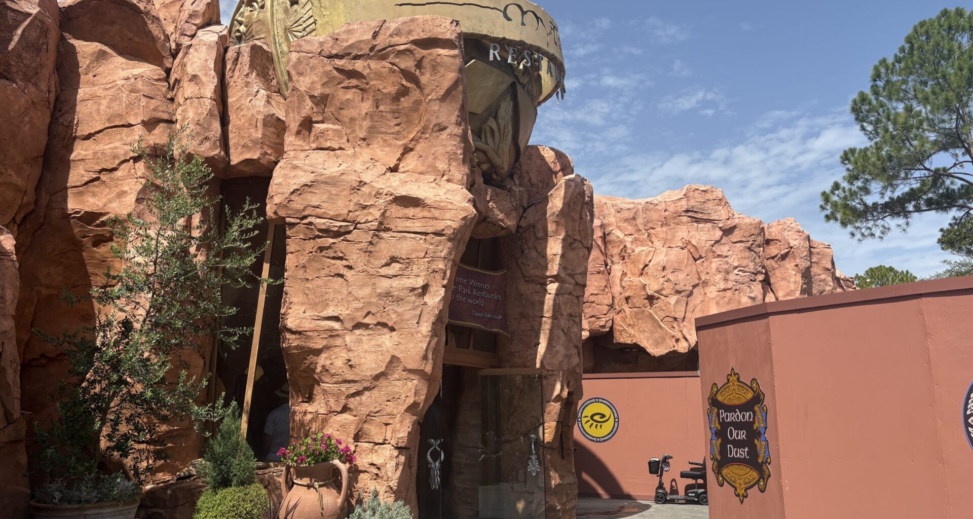 Construction walls in The Lost Continent at Universal Islands of Adventure have shifted as demolition of the land continues.