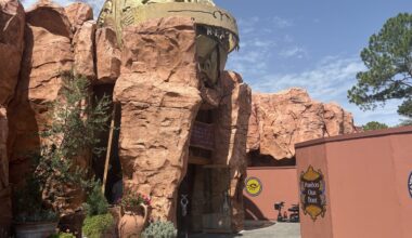 Construction walls in The Lost Continent at Universal Islands of Adventure have shifted as demolition of the land continues.