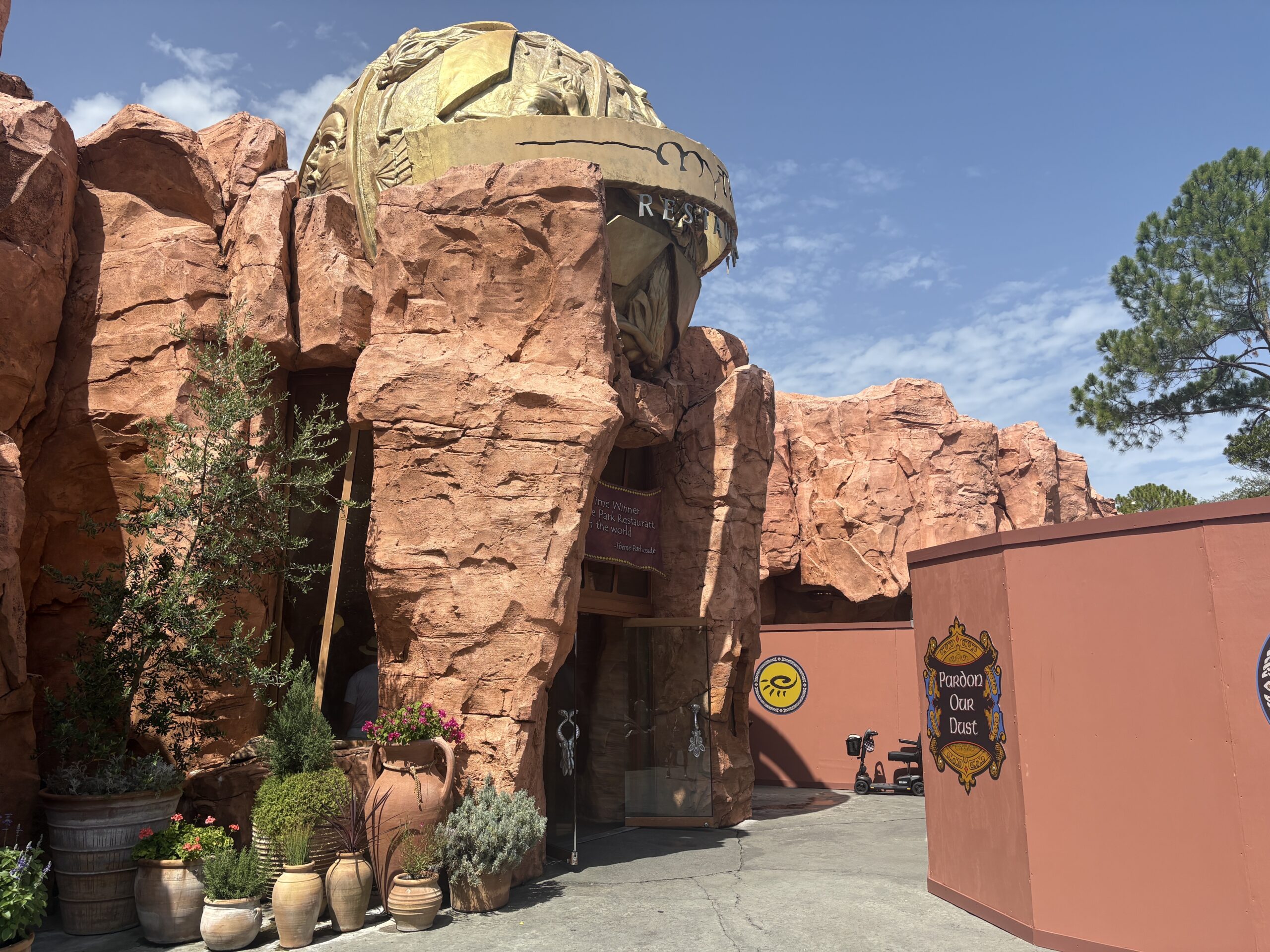 Construction walls in The Lost Continent at Universal Islands of Adventure have shifted as demolition of the land continues.