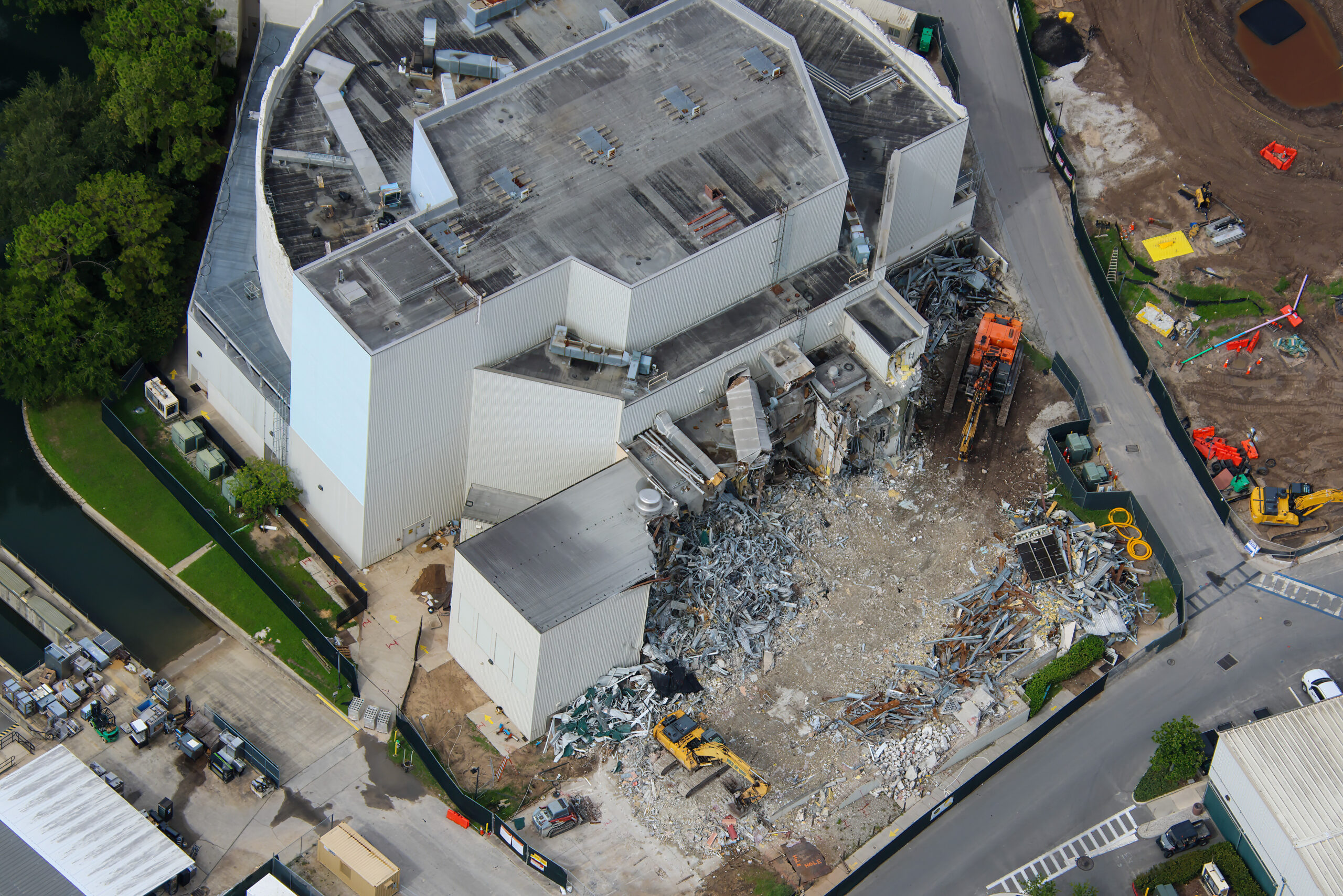 Demolition of the Poseidon's Fury show building in The Lost Continent at Universal Islands of Adventure has begun. The attraction closed permanently over three years ago.